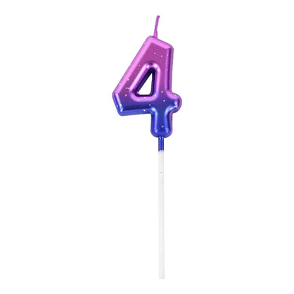 Gradient Cake Candles 0-9 Number Cake Topper Ins Birthday Cakes Toppers Birthdays Party Cupcake Decoration DIY Baking Supplies