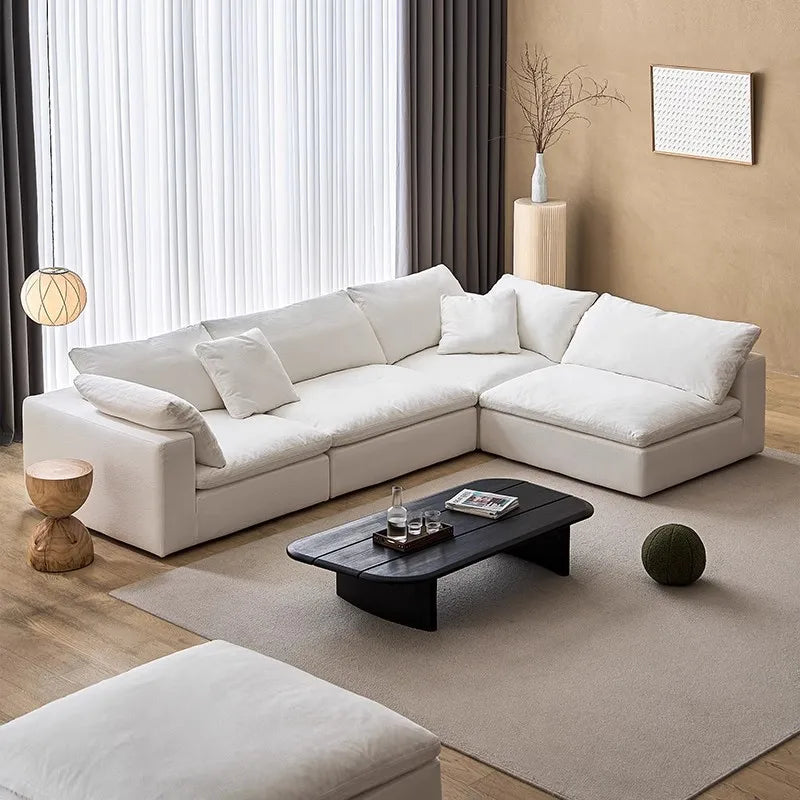 Modern Design l Shape Sofa Set Living Room Furniture Sectional Couch Set Modern Living Room Sofa White Sofas for Home