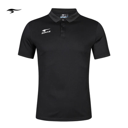 SUNAIS Men's Quick Dry Polo Shirt Breathable Football Training Short Sleeve T-shirt Outdoor Daily Casual Tops 730613