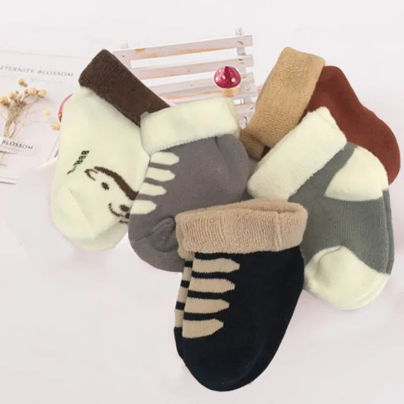 5Pairs/lot Unisex Non-Skid Baby Shoe Socks 0-12months Cotton Baby Boy Girls Meia Infantil Cheap Stuff