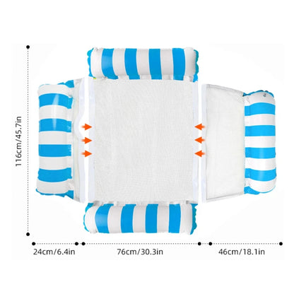 Inflatable Foldable Floating Row Swimming Pool Party Water Hammock Air Mattresses Pvc Stripe Water Floating Inflatable Mat