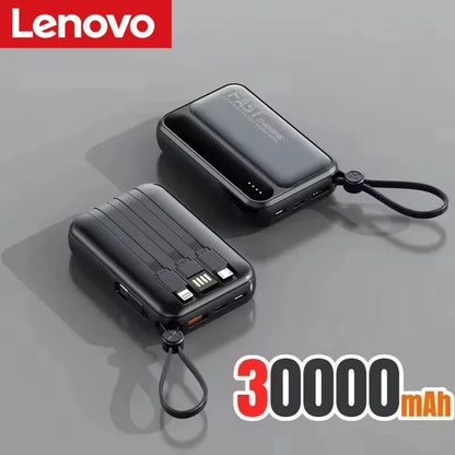 Lenovo 500000mAh Power Bank BuiIt in 4 Lines Super Fast Charging Large Capacity Portable External Battery for All Phones 2026New