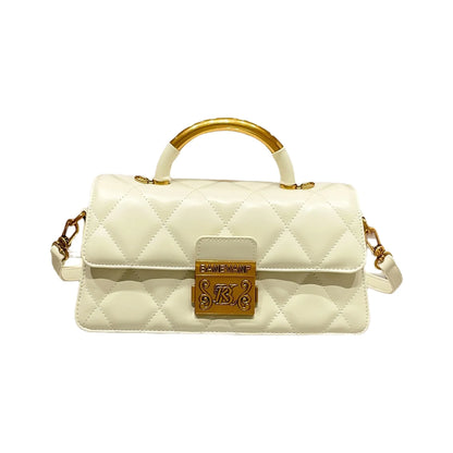 2025 New Large Capacity Diamond Grid Leather Handbag Women's Bag Crossbody Bag Elegant Sensation Single Shoulder Satchel