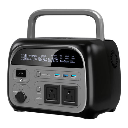 CTOLITY AP400 345.6Wh Portable Power Station 500W Power bank, LiFePO4 Solar Generator with 150W Solar Input, UPS Backup Battery, Wireless Charging, AC/DC/USB Output for Camping Home Emergency