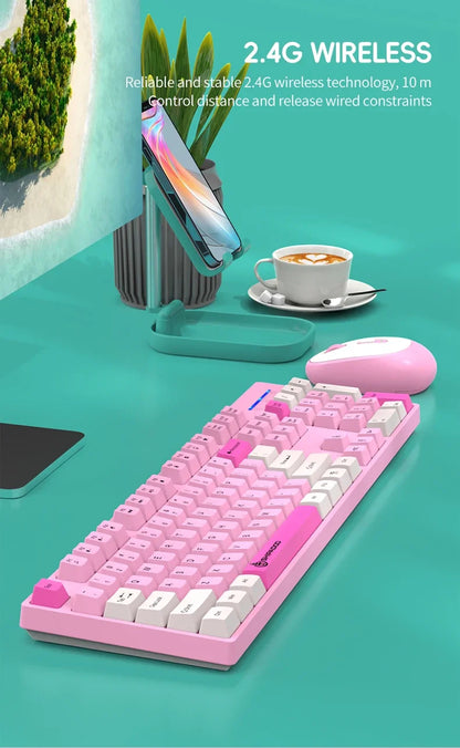 Wireless Keyboard and Mouse Combo Set Gaming Wireless Laptop Desktop Computer Office Accessories Free Wireless Mouse