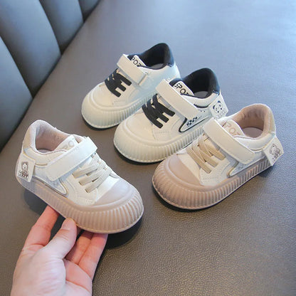 Baby Kids Walking Shoes Toes Capped Anti-kicked 2025 New Fashion Boys Girls Sports Shoes Non-slip Children Flat Shoes Soft Sole