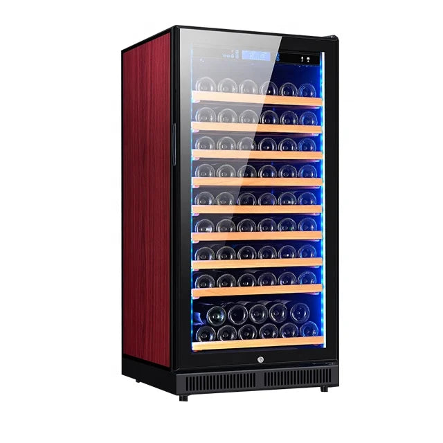 80 Bottle Wine Furniture Quiet Constant Temperature Energy Efficient Fridge with Wine Cooler for Home Office Living Room
