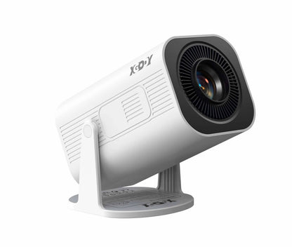 XGODY Mini 4K Projector, 720P Native 300 ANSI, Android 11 Short Throw Smart Projector  WiFi 6 BT5.4, 180° Stand, Auto Keystone for Home Theater Bedroom Gift