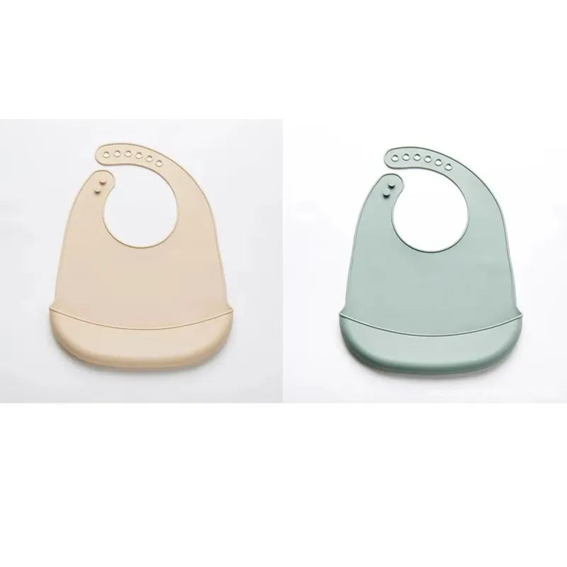 1-3pcs Baby Bib Adjustable Waterproof Bibs Babies Soft Edible Silicone Newborn Saliva Dripping Towel Drooling Scarf BPA Free