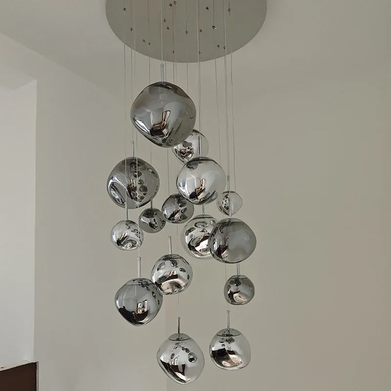 Nordic Home Decoration Stair Chandelier LED Pendant Lights Modern Ceiling Light Indoor Lighting Fixtures For Living Room Bedroom