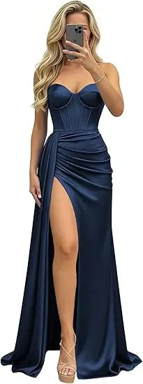 Sage Green Mermaid Prom Dresses Black Sweetheart Strapless Corset Formal Evening Party Gowns 2026 Graduation Dress Customized