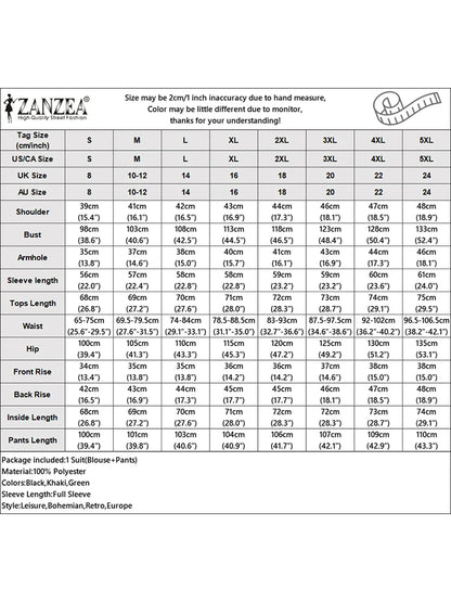 ZANZEA 2026 Spring Outfits Office Women 2 Piece Sets Stylish Lapel Long Sleeve Blazer Coats Pant Sets Elegant OL Work Tracksuit