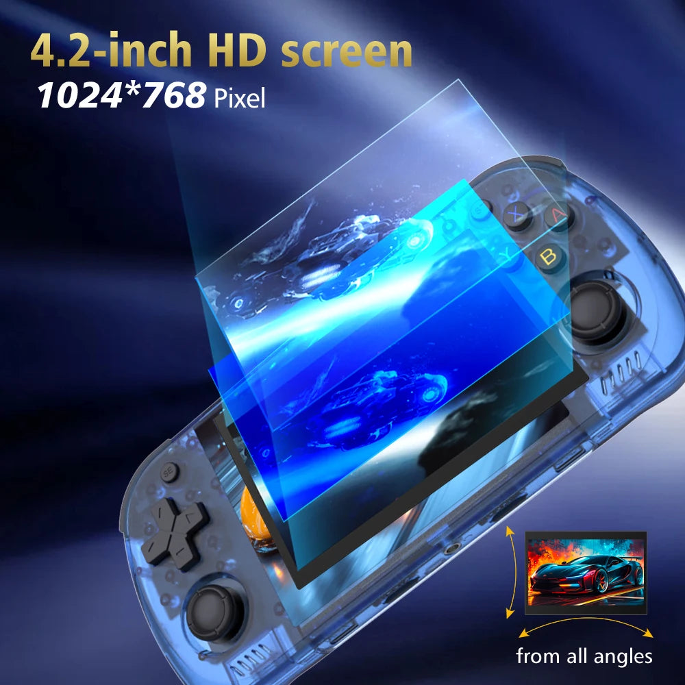 BOYHOM R36H PRO Retro Handheld Video Game Console Linux System 4.2 Inch IPS Screen R36HPROMAX Portable Pocket Video Player 64GB