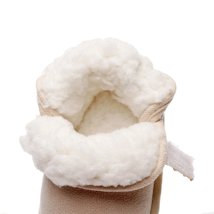 Baby Girls Boys Winter Ankle Boots Non-slip Newborn Snow Shoes Soft Bottom Fleece Warm Flats Casual Toddler Infant Walking Shoes