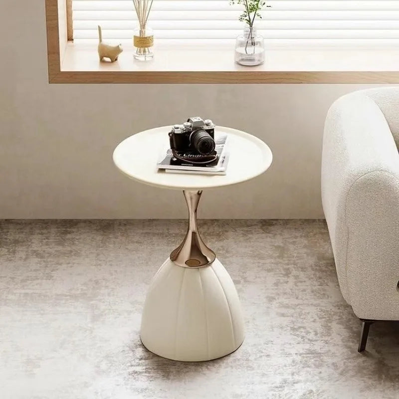 small apartment European wrought iron corner table balcony mobile coffee table bedroom bedside small round table sofa edge table