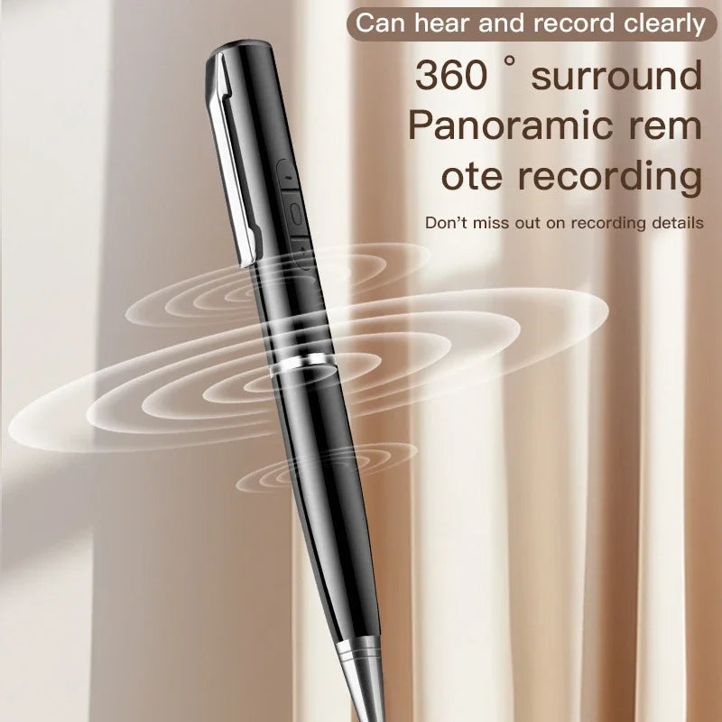 Lenovo New 128GB AI Digital Voice Recorder Pen, Smart Noise Reduction Audio Recorder with Playback & Charging, Writing Pen Style