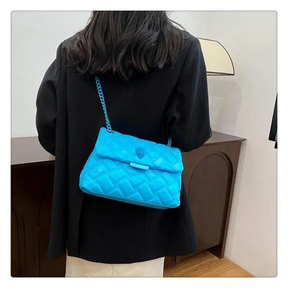 Rhombus Chain Bag Women's Large-capacity 2026 New Summer Versatile Shoulder Messenger Bag Texture Temperament Commuter Tote Bag