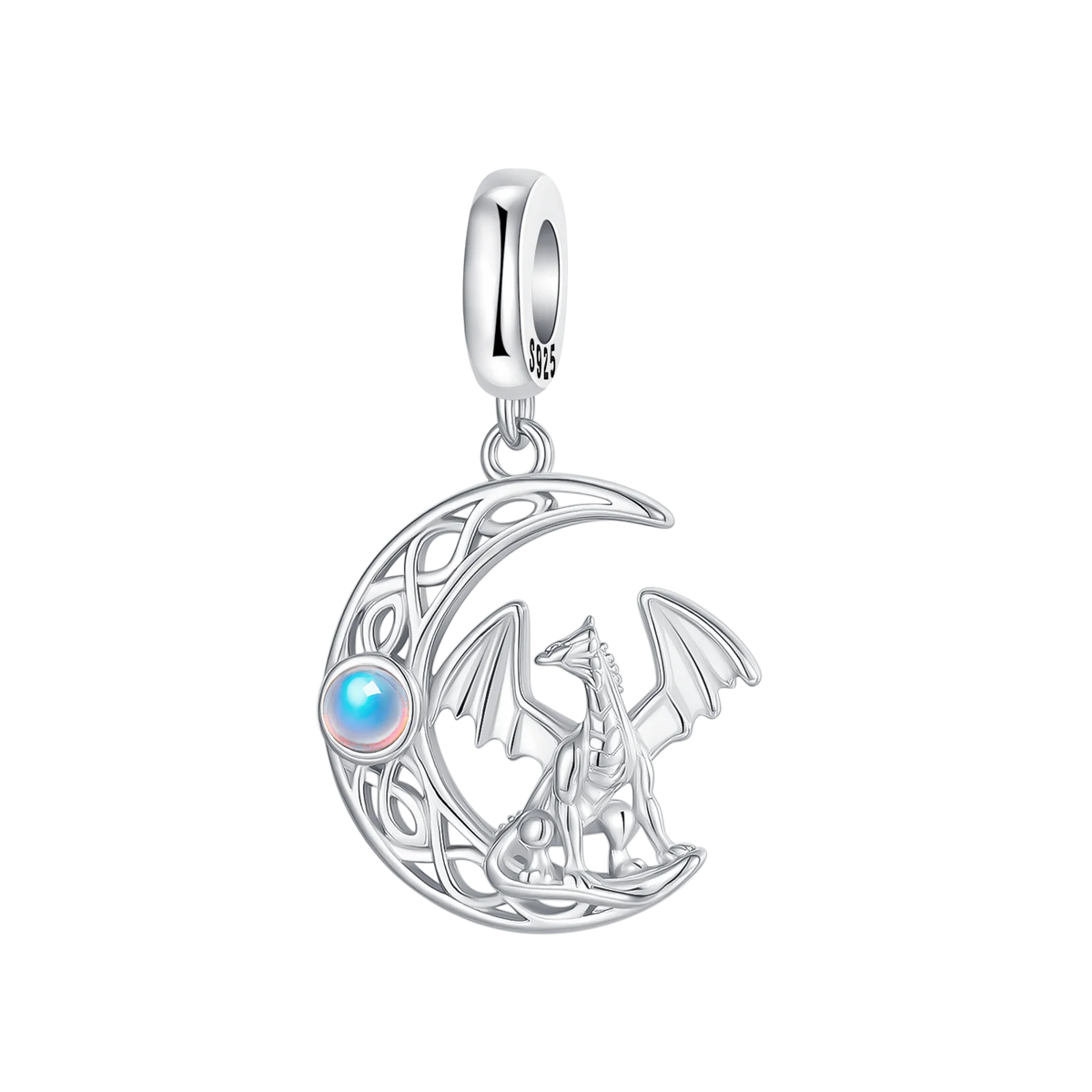 925 Sterling Silver Purple Baby Dragon Flying Dragon Cub Pendant Charm Fit Original Charms Bracelets Women DIY Jewelry Gift