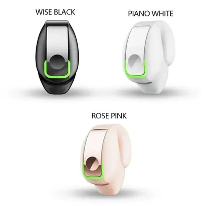 Bluetooth Headset 5.3 Bone Conduction Wireless Ear Clip Headphones IPX5 Waterproof Sport Gaming Earbuds Noise Cancelling
