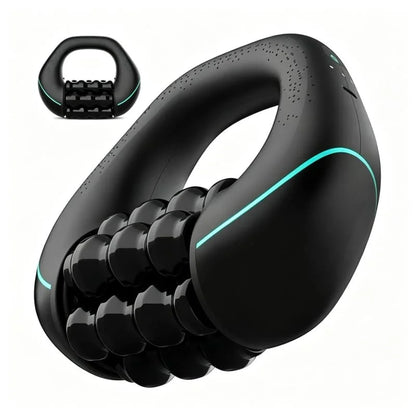 Electric Roller Massager Handheld Massage Deep Tissue Muscle Relax Portable Cordless Rechargeable 3 Speed Adjustable Massager for Back Shoulder Leg Body Sore Muscle Relief Home Office Gym Travel Daily Use Black