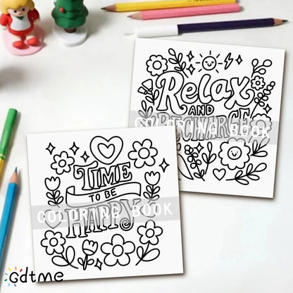 Motivational QUOTES Coloring Book For Adults And Teen Featuring Cute Cozy Daily Activities For Relaxation (Cozy Spaces Coloring)