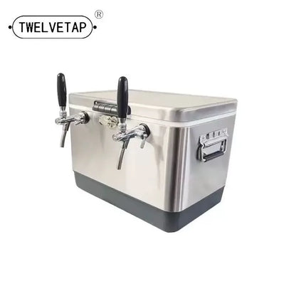 4Tap 50L Portable Jockey Box SS304 Beer Cooler Outdoor Draft Beer Dispenser Insulated Cooling Box Ice Cold 2Tap