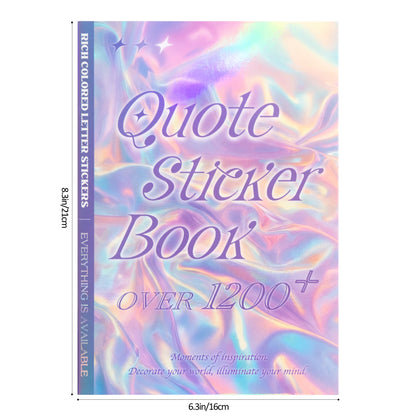 1200pcs+ Motivational Quotes Stickers, Suitable For Journaling; Colorful And Creative  Gift For Young Girls