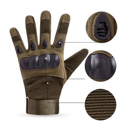 Tactical Hard-Shell Gloves | Full-Finger Outdoor Shooting & Riding Gloves | Men's Protective Gear