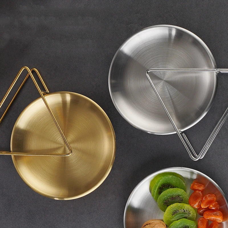 Fruit Plate, Round Salad Dessert Plate, Plastic Plate Can Be Used For Snacks, Nuts Can Be Stacked And Not Easily Broken