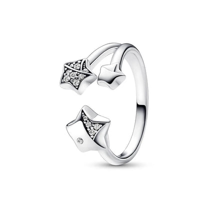 925 Sterling Silver Red Luminous Firefly Heart Stone Snowflake Daisy