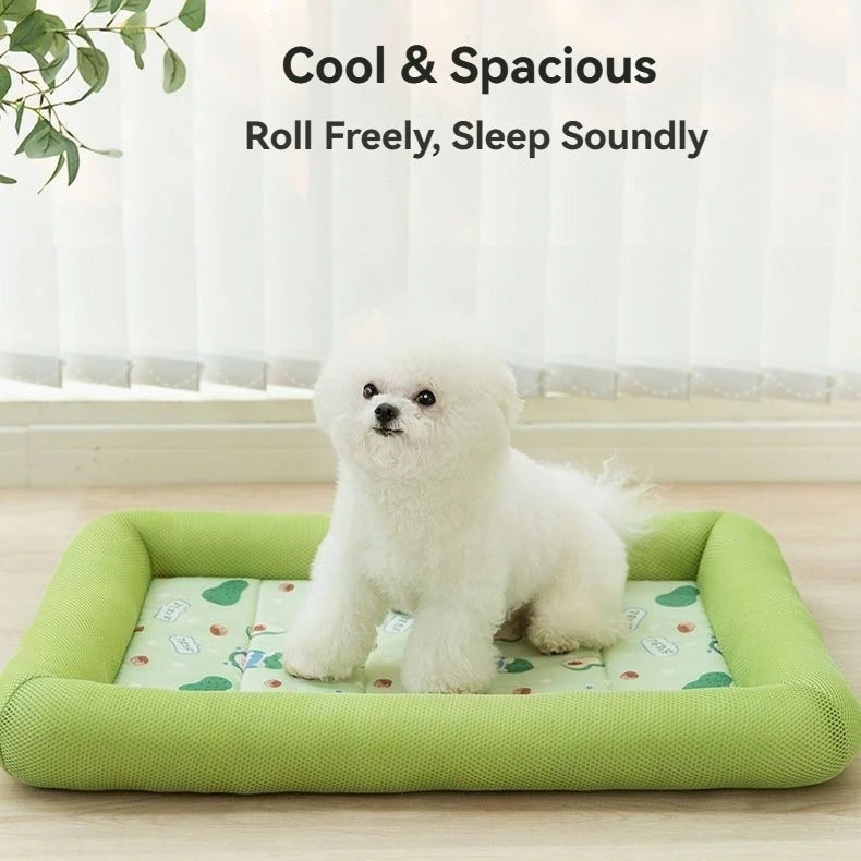 Cool Pet Mat Summer Dog Cooling Pad Breathable Non-stick Hair Waterproof Sleeping Cushion for Large Medium Small Dogs Cats
