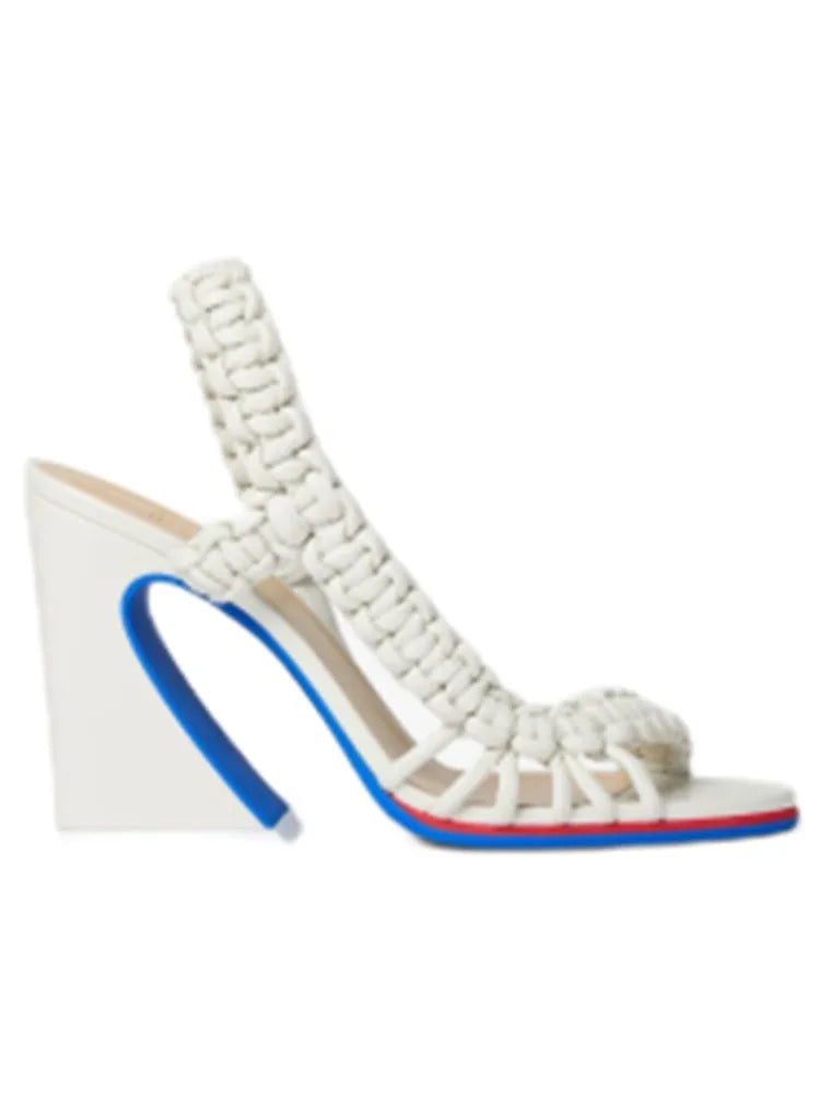 2026European and American Summer Women's Coarse High-heeled Woven Sandals Fashion Runway Plus Women's Sandals