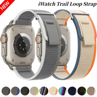 Trail Loop Strap For Apple Watch Ultra 3/2 49mm Series 11 10 9 8 7 46mm 45mm 41mm 42mm Sports Nylon Wristband iWatch 6 5 SE 44mm