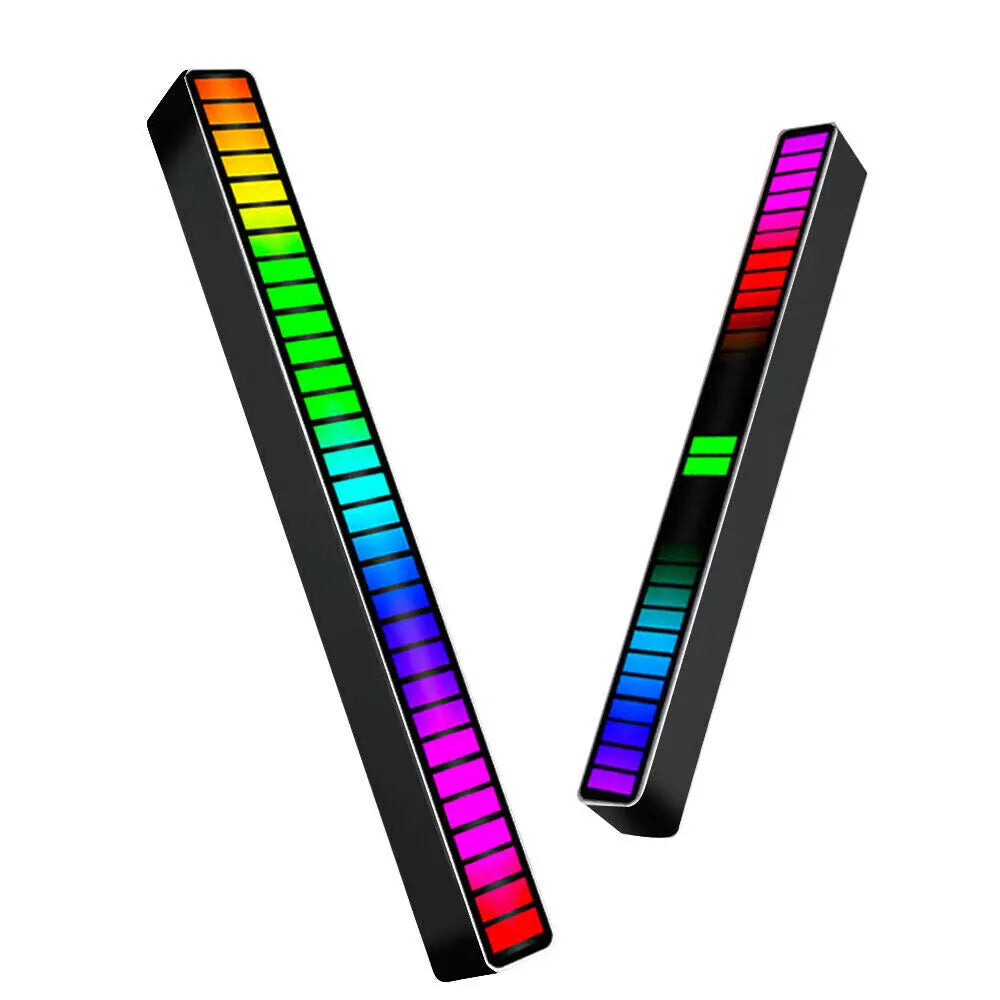 RGB Voice Control Synchronous Rhythm Light Internet Popular Colorful Music Ambient Light Car Desktop Induction Creative Led Pick