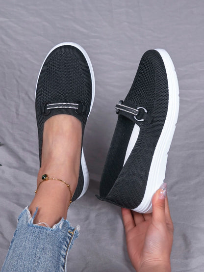 Spring new women's sports shoes, fashionable, breathable, lightweight, non-slip, wear-resistant, casual sports shoes, flat shoes