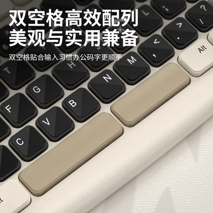 Ks Bluetooth Keyboard and Mouse Combo，Full Size Wireless Dual-Mode Connection，Low-Noise Keys for Desktop/Laptop