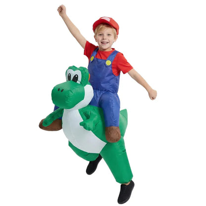 Halloween Plumber Costume Dinosaur Inflatable Suit Adult Kids Party Cosplay Performance Outfit  Holiday Dance Parties & Carnival