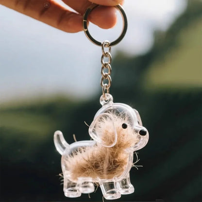 Animal Zinc Alloy 3D Pet Keychain Charm | DIY Dog Hair Storage Pendant | Bag & Keyring Accessory