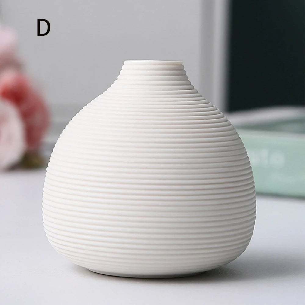 Small ceramic vases, simple home decor, living room decoration, dry flower planters, handicrafts, hydroponic vases