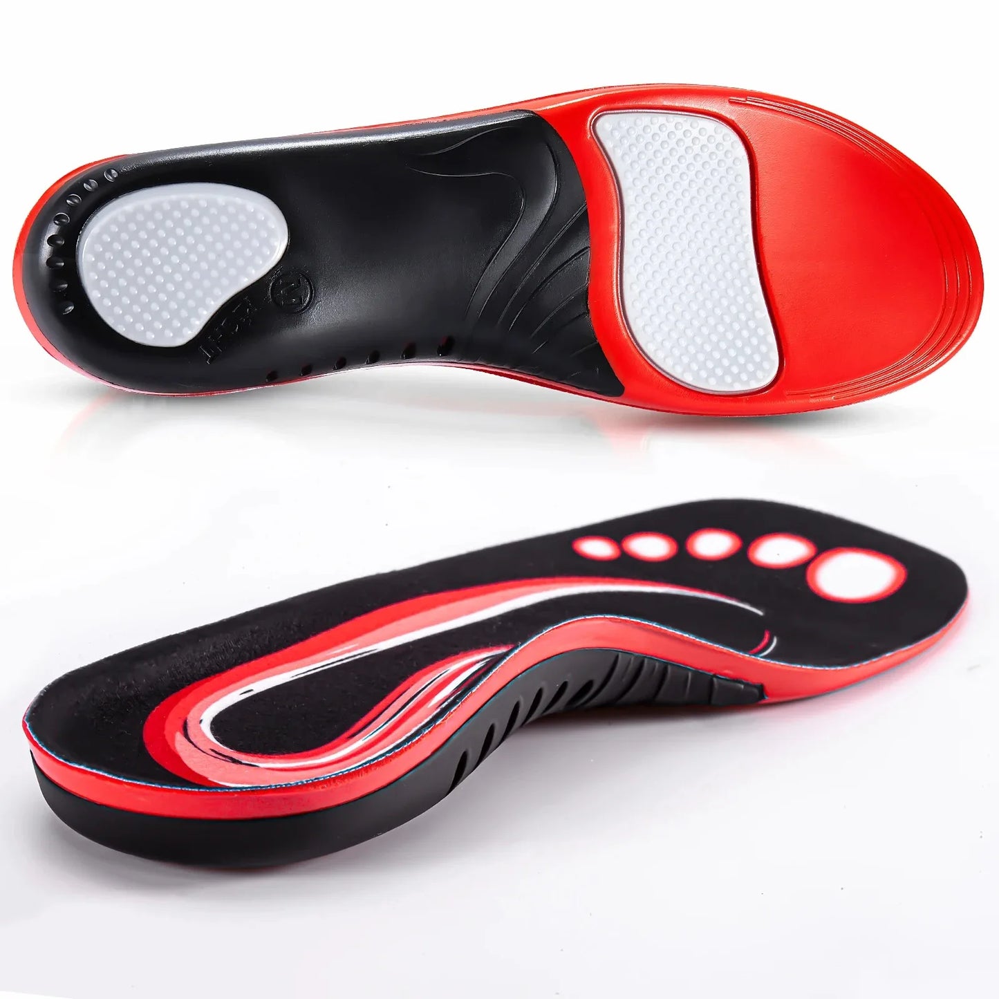 220+ Lbs Heavy Duty High Arch Support Insoles for Men Women Shock Absorbing Shoe Inserts for Flat Feet Standing All Day Insole