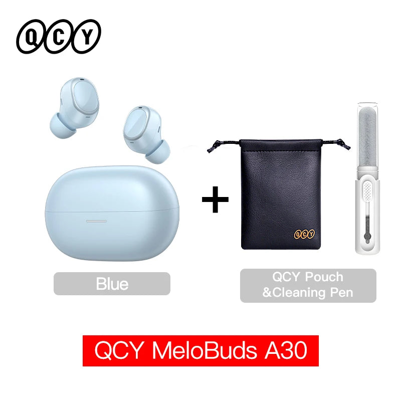 QCY MeloBuds A30 Wireless Earbuds Bluetooth 6.0 LDAC Hi-Res Audio -60dB Hybrid ANC Earphones AI Scene 8 Mics HD Call Headphones