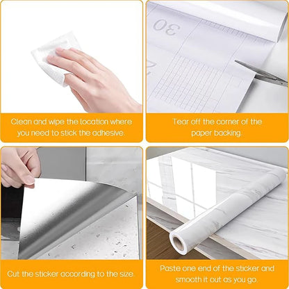 Kitchen Pearlescent Film Waterproof Wallpaper PVC Self-Adhesive Wall Stickers DIY Home Decor for Room Wardrobe Cabinet Furniture