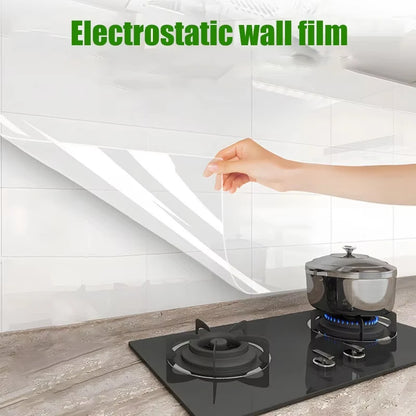 Waterproof Stain-Resistant Removable Adhesive-Free And Electrostatic Transparent Wall Stickers Suitable For Living Room Bedroom.