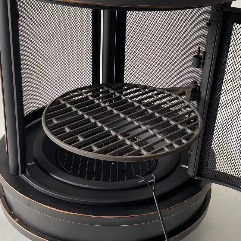 Outdoor Large Barbecue Grill Camping Barbecue Grill Villa Household Firewood Charcoal Heating Stove