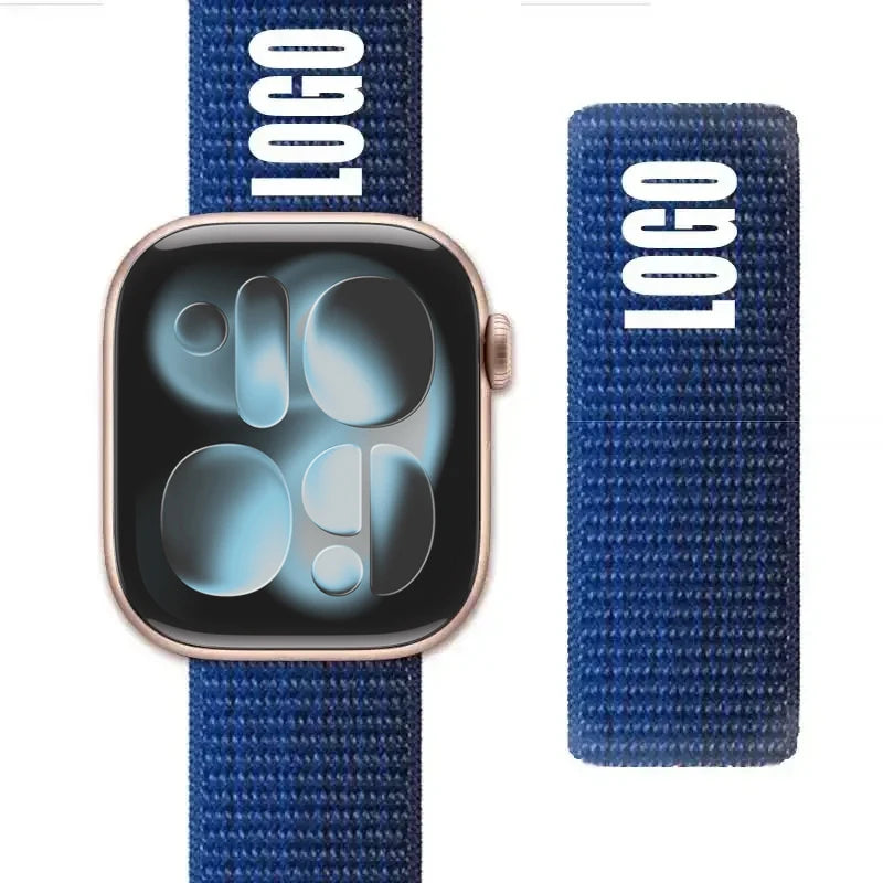 Nylon Loop for Apple Watch Band S11 46mm 40mm 44mm 45mm 42mm 41mm 49mm Smart Belt Bracelet for IWatch 11/10/9/8/7/6/SE/5/4 Strap