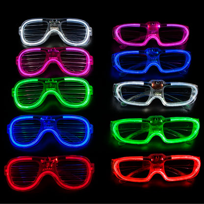 5/10/15/20/30 Pcs Led Neon Party Glasses Light Up Sunglasses Glow in the Dark Glasses for Kids Adults Party Supplies