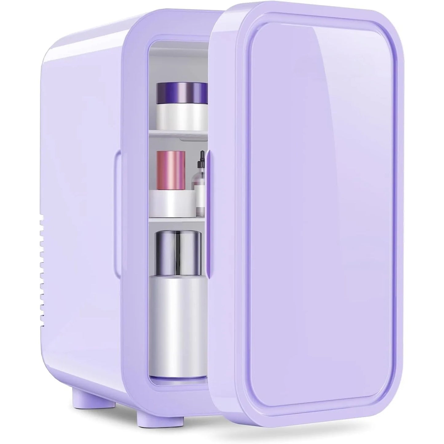 Mini Fridge, 6 Liter/8 Can 110V AC/DC Portable Thermoelectric Cooler Refrigerators for Bedroom