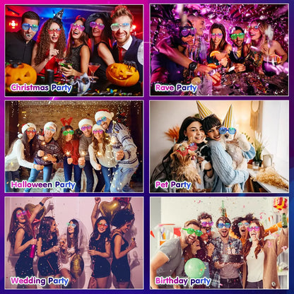 10/20/50 Pcs Party Glow in the Dark Glasses Light Up LED Glasses Neon Party Favors Sunglass Party Supplies