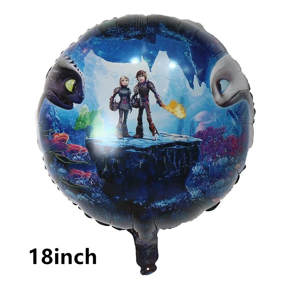 How To Foil Balloons Trained Yours Dragoned Latex Ballons Party Decoration Happy Birthday Banner Cake Topper Background Sticker