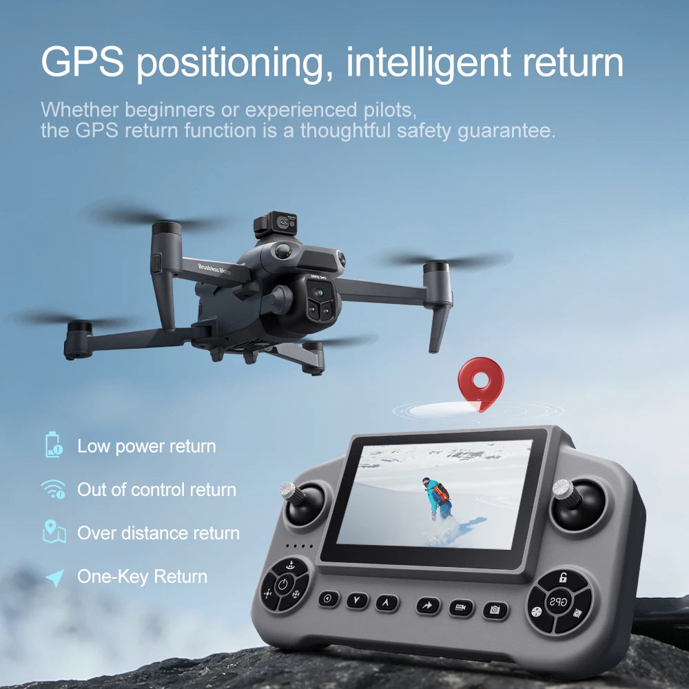 Original V918 Max GPS Drone 4K 8K Professional HD Camera Photography Brushless Foldable Quadcopter Laser Obstacle Avoidance Dron